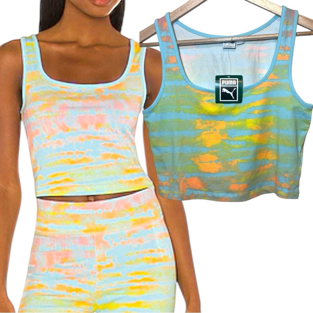 PUMA Women's Vibrant Tie-Dye Tank Top New with Tag